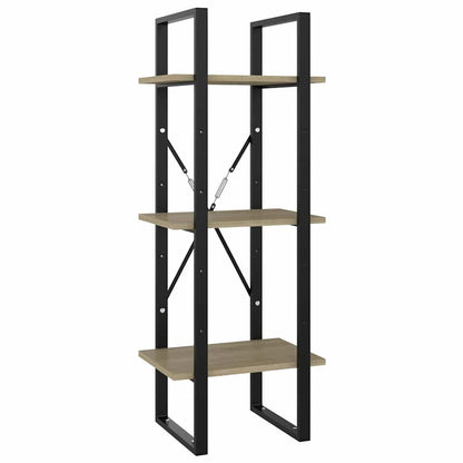 3-Tier Book Cabinet Sonoma Oak 15.7"x11.8"x41.3" Engineered Wood