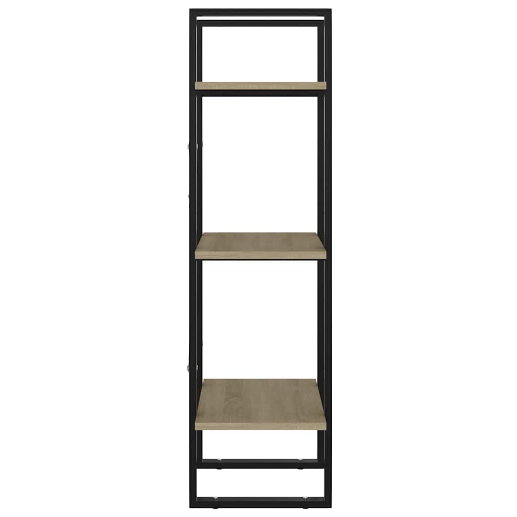 3-Tier Book Cabinet Sonoma Oak 15.7"x11.8"x41.3" Engineered Wood