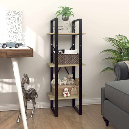 3-Tier Book Cabinet Sonoma Oak 15.7"x11.8"x41.3" Engineered Wood