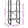 Storage Shelf Concrete Gray 23.6"x11.8"x41.3" Engineered Wood