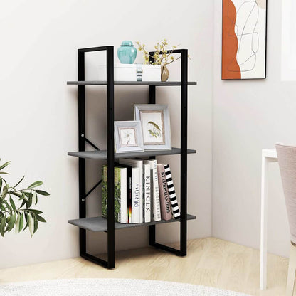 Storage Shelf Grey 60x30x105 cm Solid Pine Wood