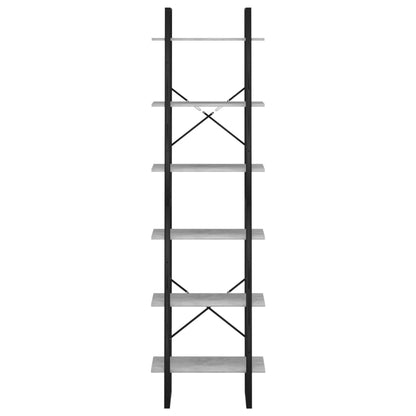 Storage Shelf Concrete Grey 60x30x210cm Engineered Wood