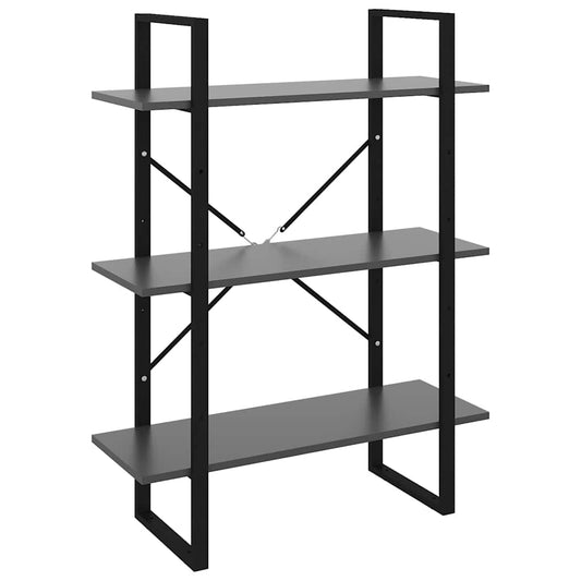 Book Cabinet | Grey | Engineered wood and metal | Medium | Book Cabinet