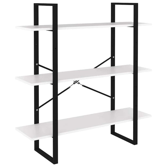 Book Cabinet | White | Engineered wood, metal frame | 100 x 30 x 105 cm