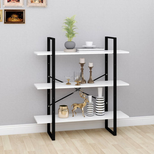 Book Cabinet | White | Engineered wood, metal frame | 100 x 30 x 105 cm