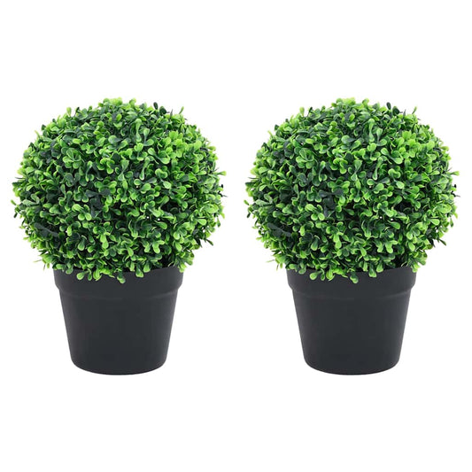 Artificial Plant | Set of 2 | Lush green | Polyethylene, Polypropylene