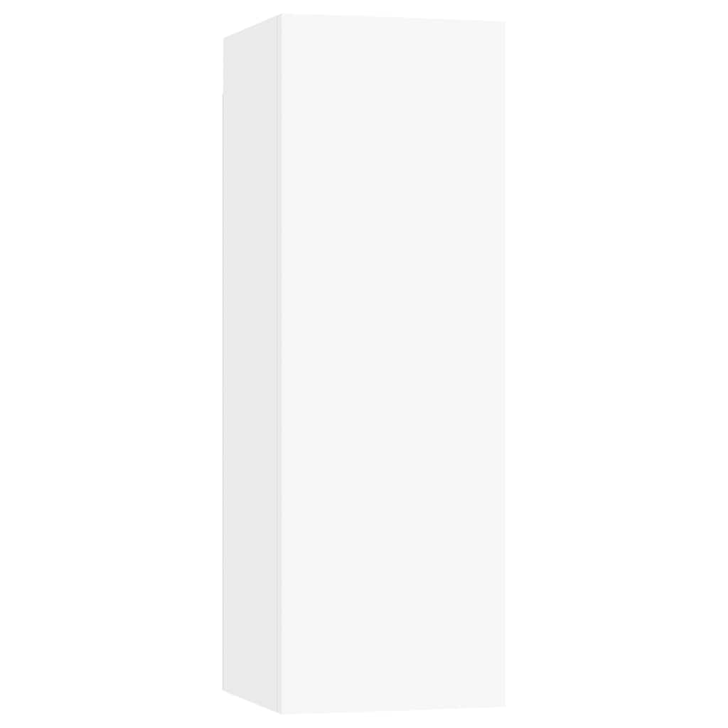 5 Piece TV Cabinet Set White Engineered Wood