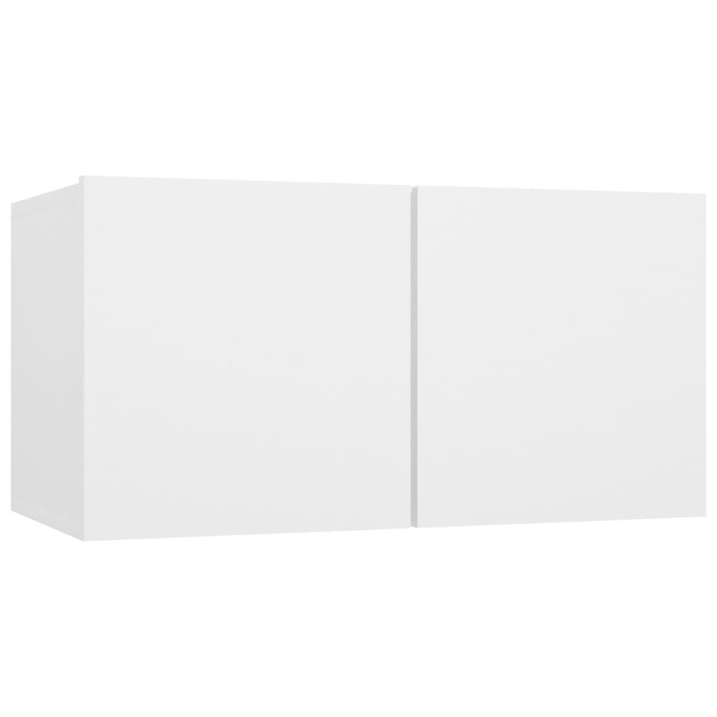 3074457 vidaXL 8 Piece TV Cabinet Set White Engineered Wood (2x804509+804483)