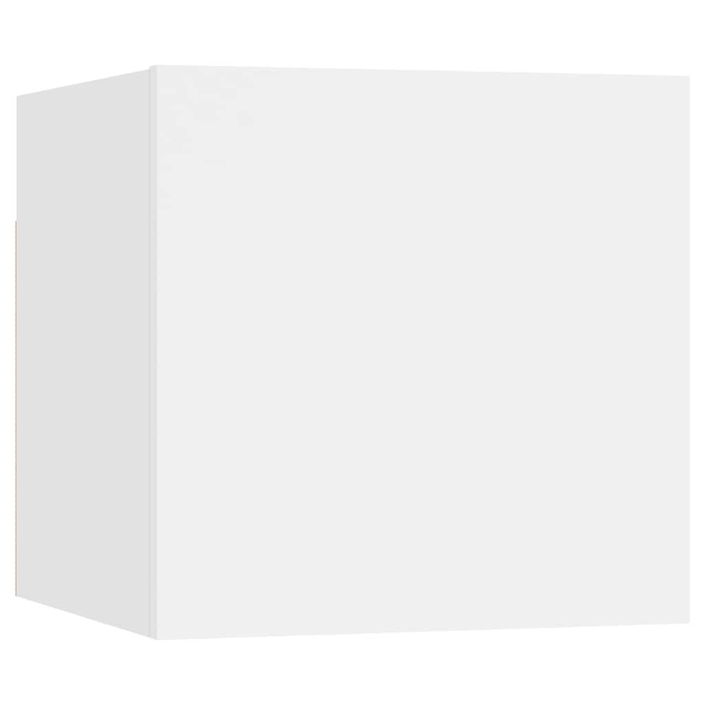 10 Piece TV Cabinet Set White Engineered Wood