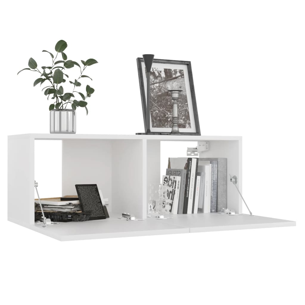 3074459 vidaXL 8 Piece TV Cabinet Set White Engineered Wood (801472x4+804483)