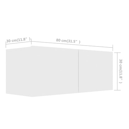 3074459 vidaXL 8 Piece TV Cabinet Set White Engineered Wood (801472x4+804483)