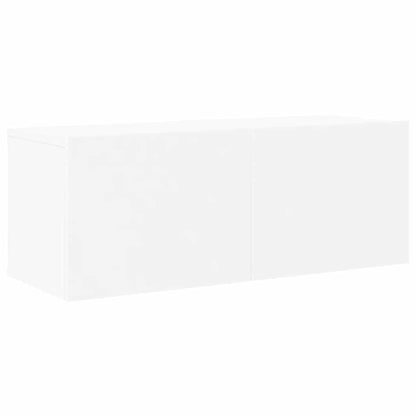 8 Piece TV Cabinet Set White Engineered Wood
