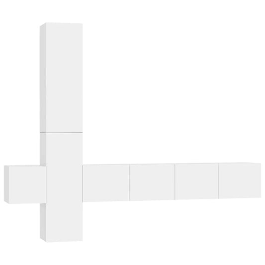 White TV Cabinet | Engineered Wood | Medium | TV Cabinet | Rectangular