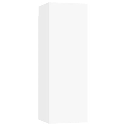 3 Piece TV Cabinet Set White Engineered Wood