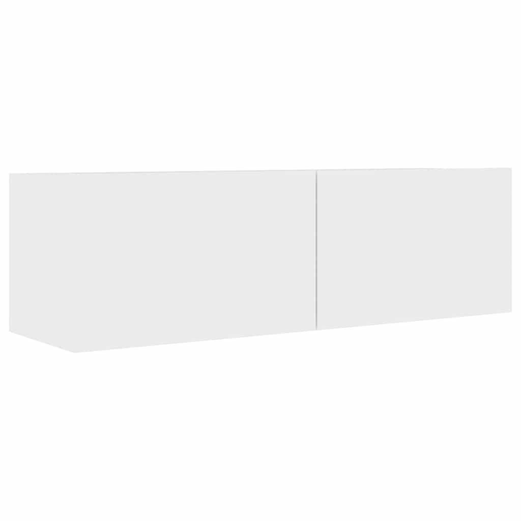 8 Piece TV Cabinet Set White Engineered Wood