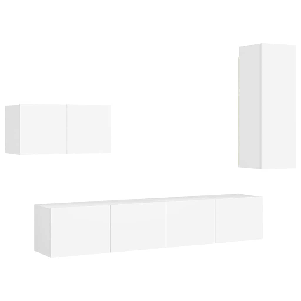 TV Cabinet Set | White | Engineered wood | Medium | TV Cabinet Set