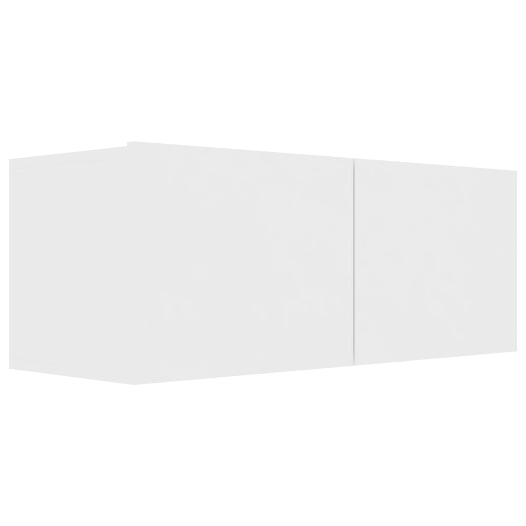 3078702 vidaXL 2 Piece TV Cabinet Set White Engineered Wood (801472+801481)