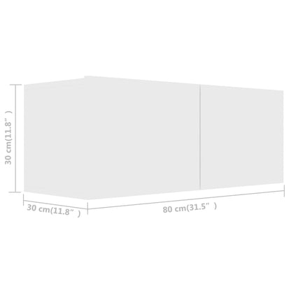 3078702 vidaXL 2 Piece TV Cabinet Set White Engineered Wood (801472+801481)