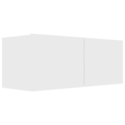 3078710 vidaXL 4 Piece TV Cabinet Set White Engineered Wood (804509+801472x2)