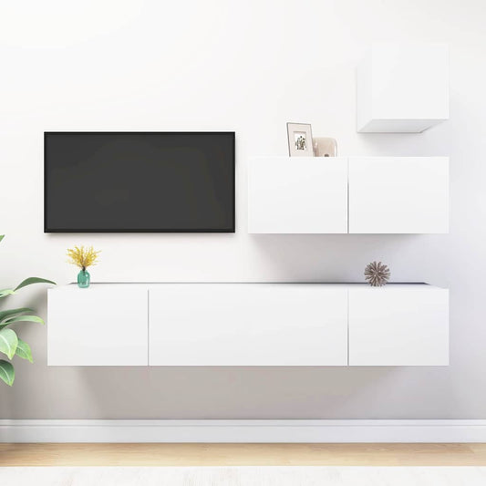 Tv Cabinet Set | White | Engineered wood | One size | Tv Cabinet Set