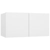 10 Piece TV Cabinet Set White Engineered Wood