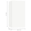 10 Piece TV Cabinet Set White Engineered Wood
