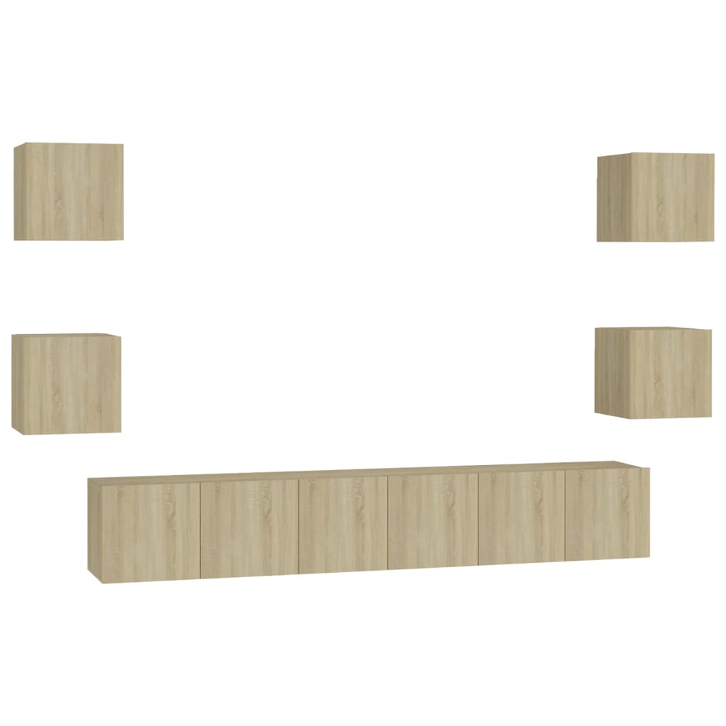 TV Cabinet | Sonoma oak | Engineered wood | Medium | TV Cabinet