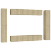 10 Piece TV Cabinet Set Sonoma Oak Engineered Wood