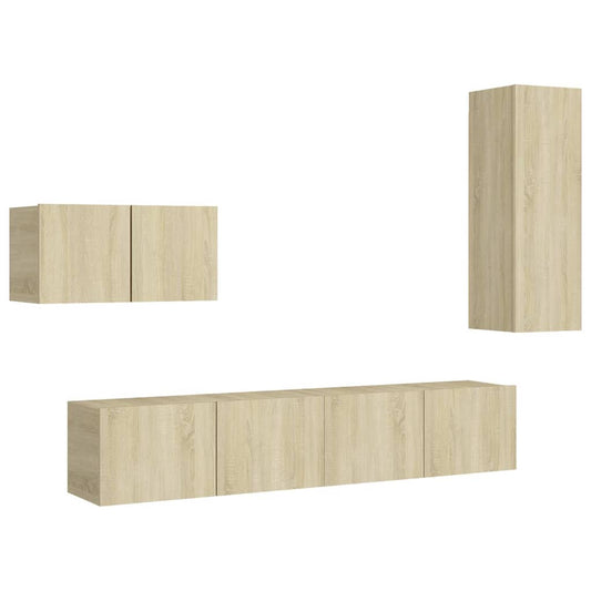 TV Cabinet Set | Sonoma Oak | Engineered Wood | TV Cabinet Set