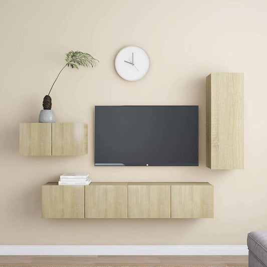 TV Cabinet Set | Sonoma Oak | Engineered Wood | TV Cabinet Set