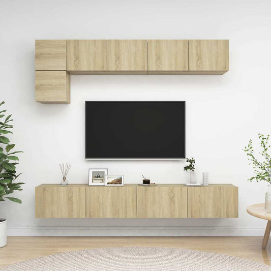 TV Cabinet Set | Sonoma Oak | Engineered Wood | Medium | TV Cabinet Set