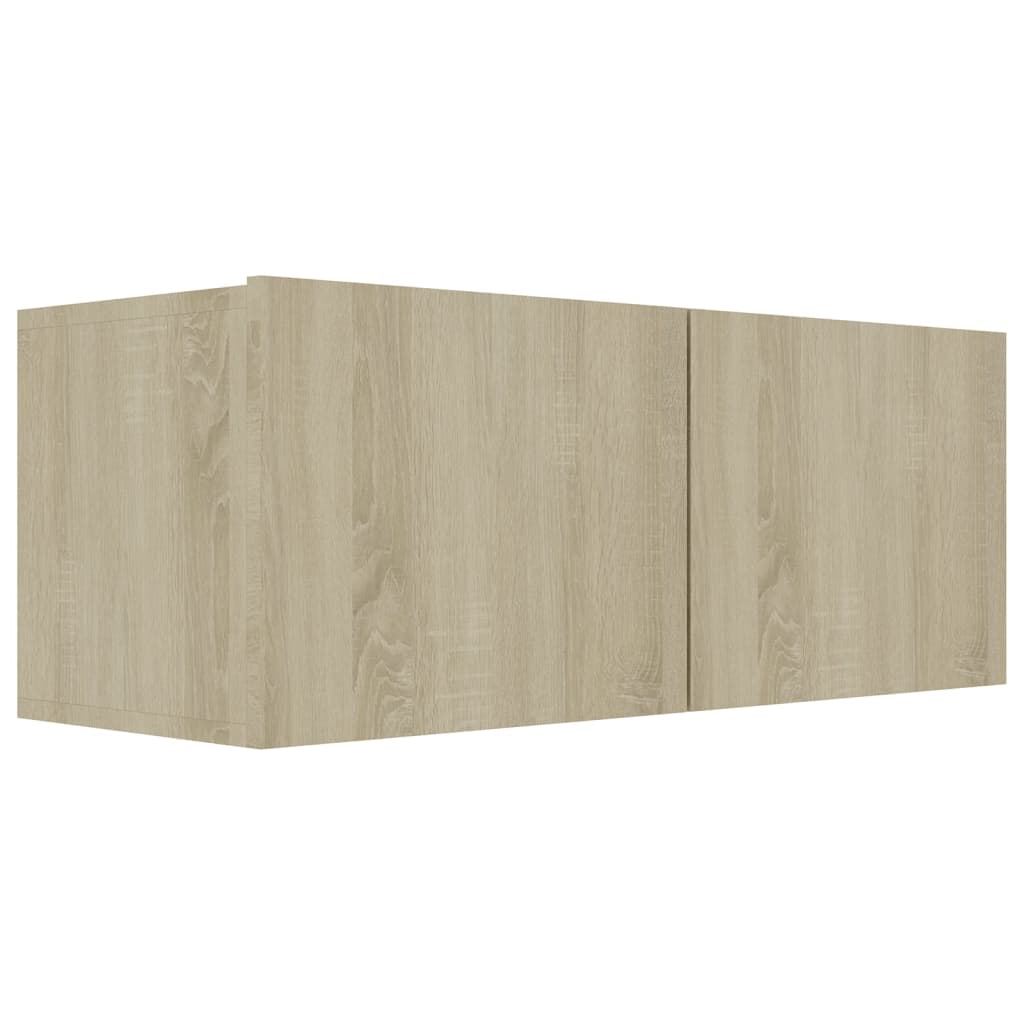 3079017 vidaXL 2 Piece TV Cabinet Set Sonoma Oak Engineered Wood (801475+801484)
