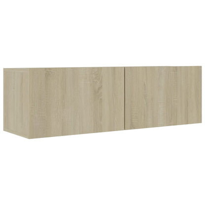 3079017 vidaXL 2 Piece TV Cabinet Set Sonoma Oak Engineered Wood (801475+801484)
