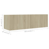 2 Piece TV Cabinet Set Sonoma Oak Engineered Wood