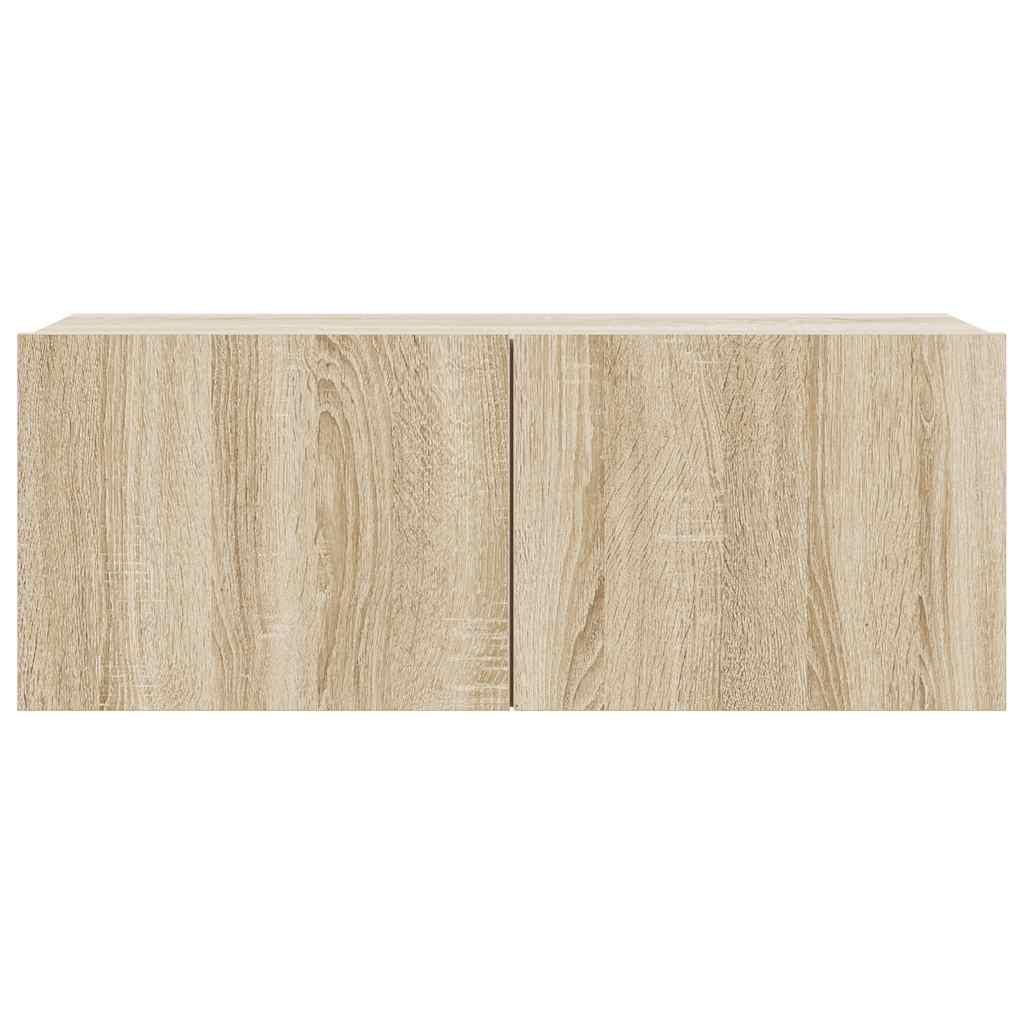 3079020 vidaXL 8 Piece TV Cabinet Set Sonoma Oak Engineered Wood (801475x4+803351+804491)