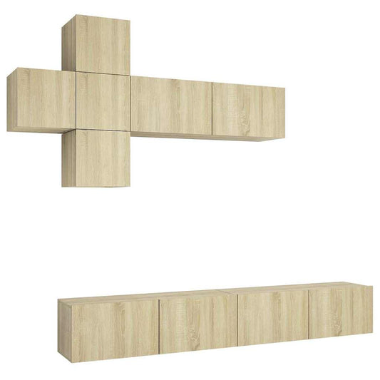 TV Cabinet Set | Sonoma oak | Engineered wood | Large | TV Cabinet Set