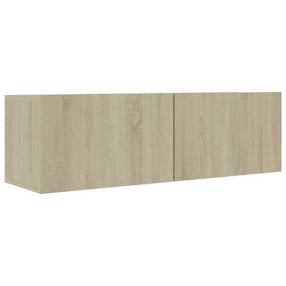 3079026 vidaXL 4 Piece TV Cabinet Set Sonoma Oak Engineered Wood (801475x2+801484x2)