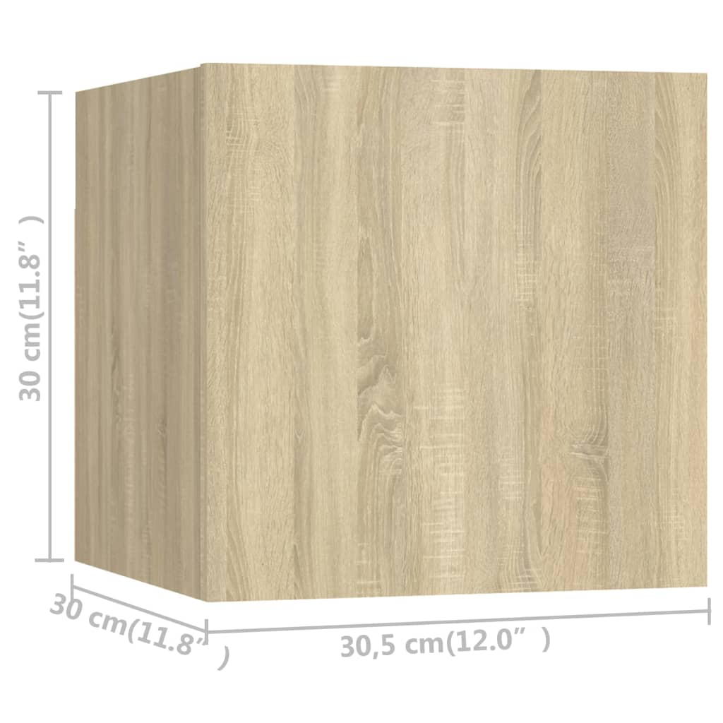 3079037 vidaXL 5 Piece TV Cabinet Set Sonoma Oak Engineered Wood (804492+801484)