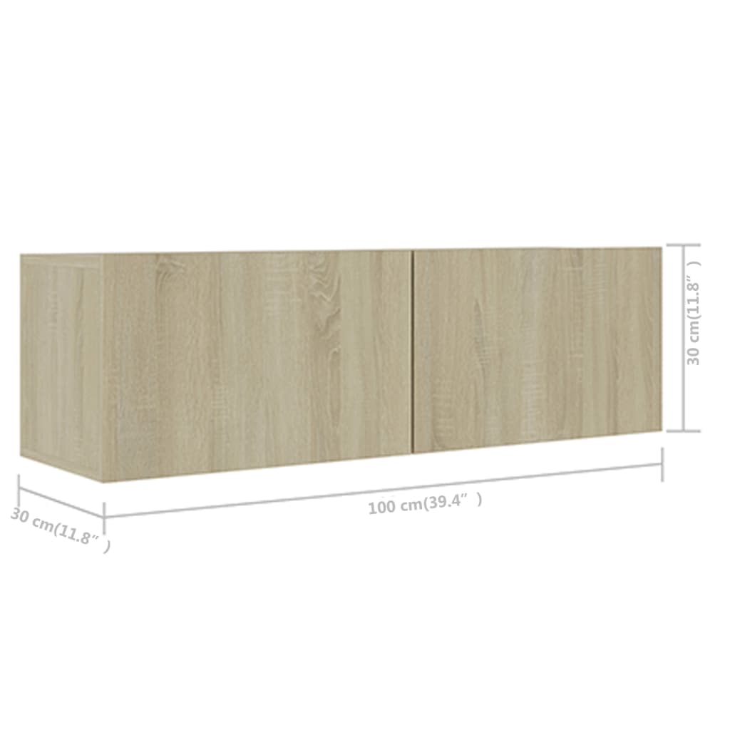 3079037 vidaXL 5 Piece TV Cabinet Set Sonoma Oak Engineered Wood (804492+801484)