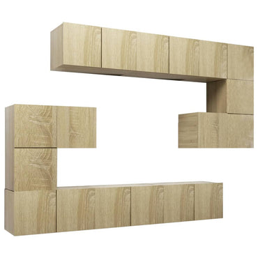 10 Piece TV Cabinet Set Sonoma Oak Engineered Wood