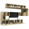 10 Piece TV Cabinet Set Sonoma Oak Engineered Wood