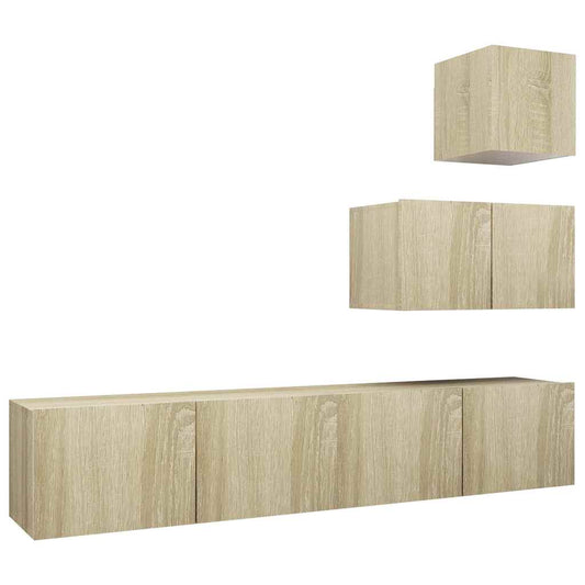 TV Cabinet Set | Sonoma Oak | Engineered Wood | Medium | TV Cabinet Set