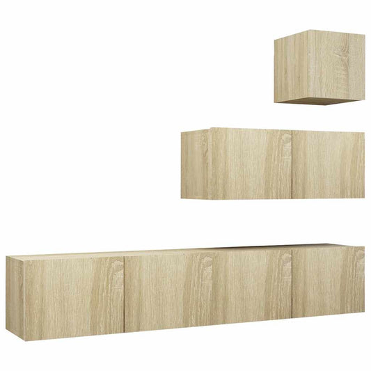 TV Cabinet Set | Sonoma Oak | Engineered Wood | Standard | TV Cabinet Set