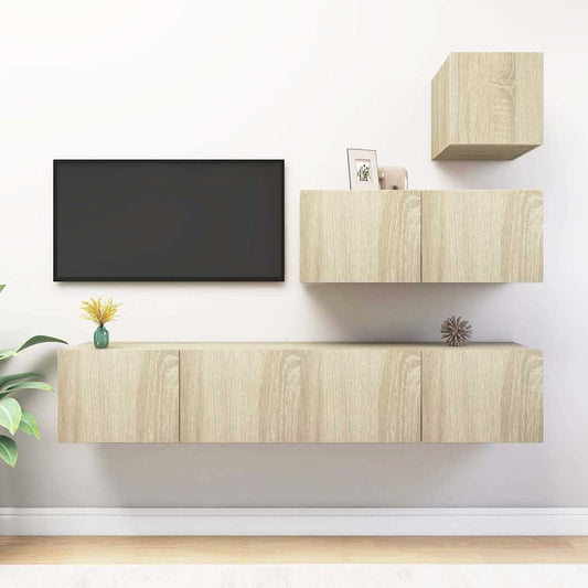 TV Cabinet Set | Sonoma Oak | Engineered Wood | Standard | TV Cabinet Set