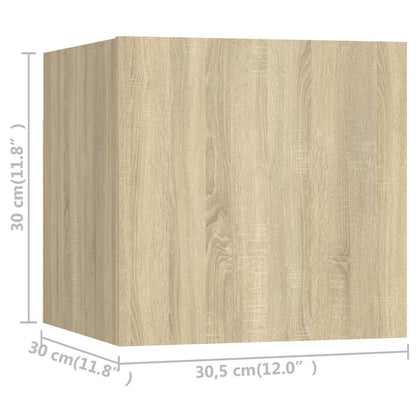 Wall Mounted TV Cabinets 8 pcs Sonoma Oak 30.5x30x30 cm