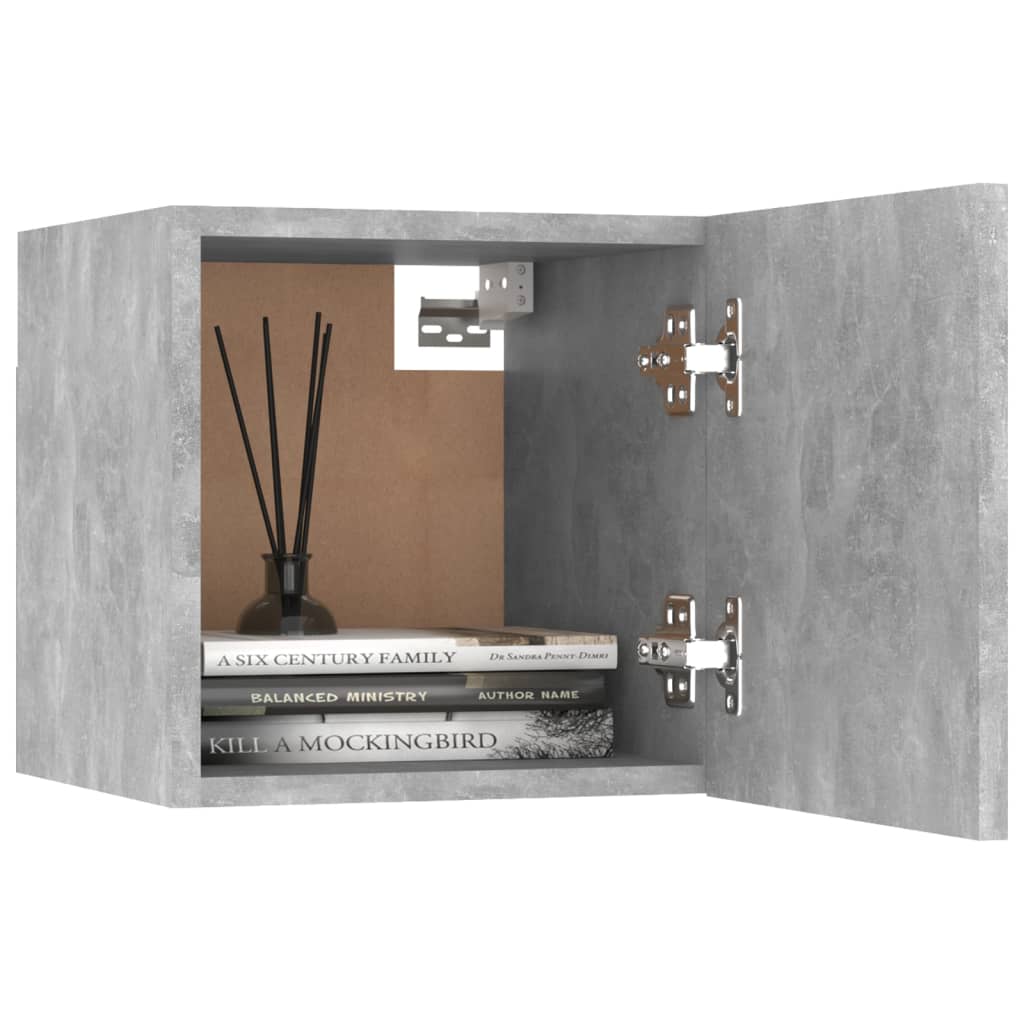 3079068 vidaXL 8 Piece TV Cabinet Set Concrete Grey Engineered Wood (801476x4+804495)