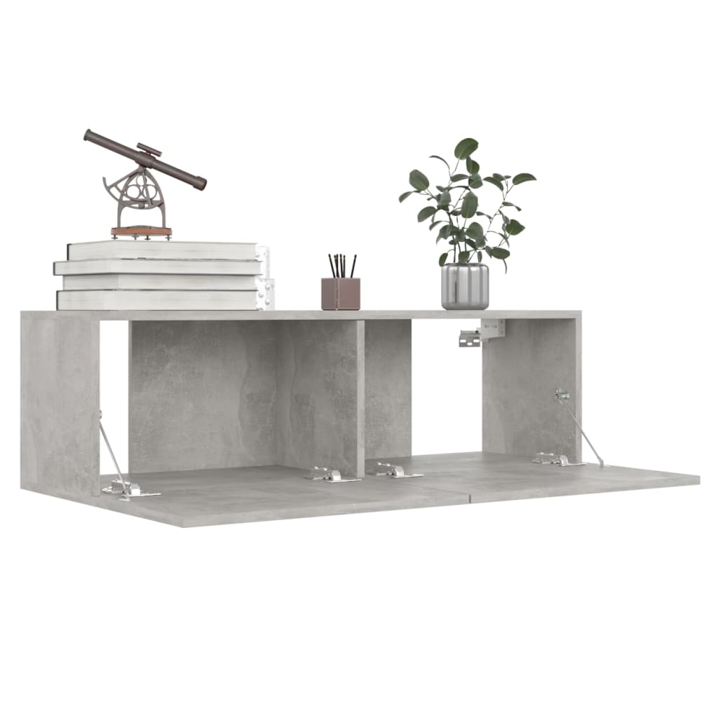 3079069 vidaXL 8 Piece TV Cabinet Set Concrete Grey Engineered Wood (801485x4+804495)