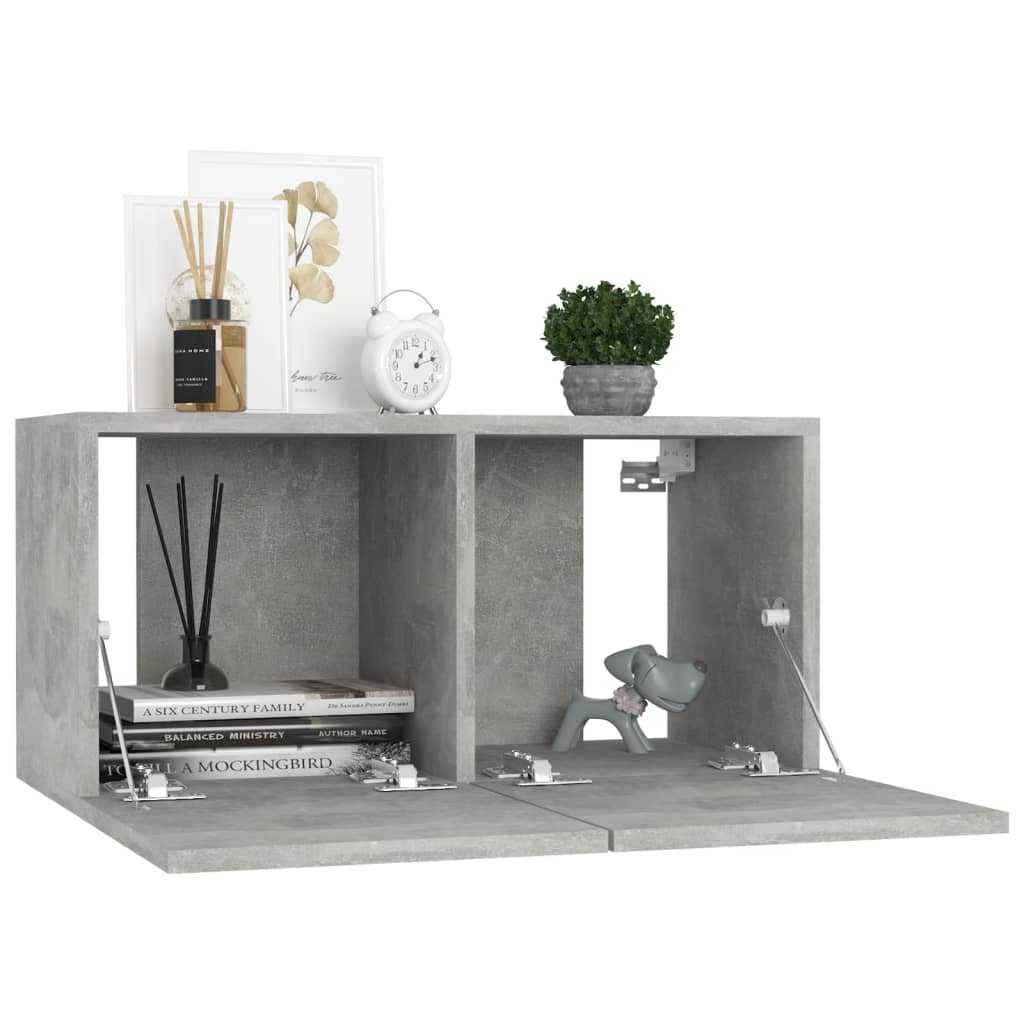 6 Piece TV Cabinet Set Concrete Grey Engineered Wood