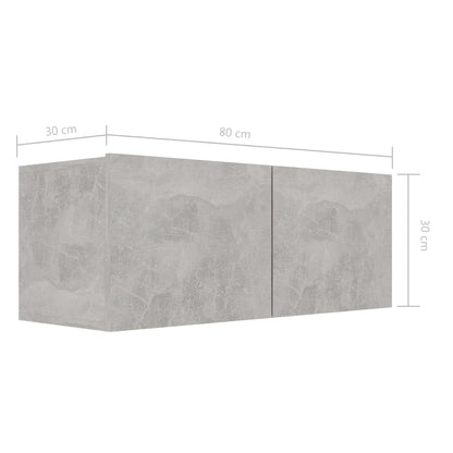 TV Cabinet Set | Concrete Grey | Engineered Wood | Standard