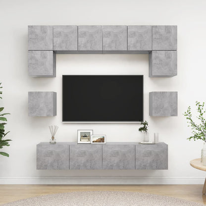 TV Cabinet Set | Concrete Grey | Engineered Wood | Standard